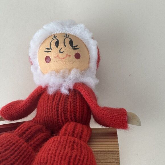 Ljungstroms Tomte Vintage Sweden 4” Christmas Figurine Wooden Decor Art Skiing - Picture 7 of 12